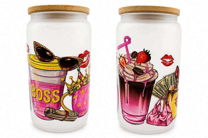 Boss Babe Frosted Glass Tumbler