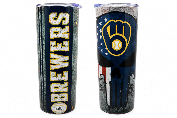Milwaukee Brewers 20oz Skinny Tumbler