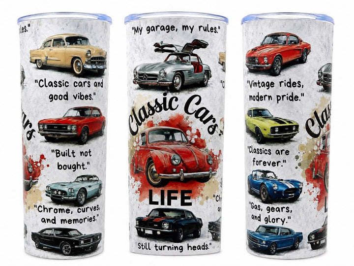 Classic Cars Life Retro 20oz Skinny Tumbler