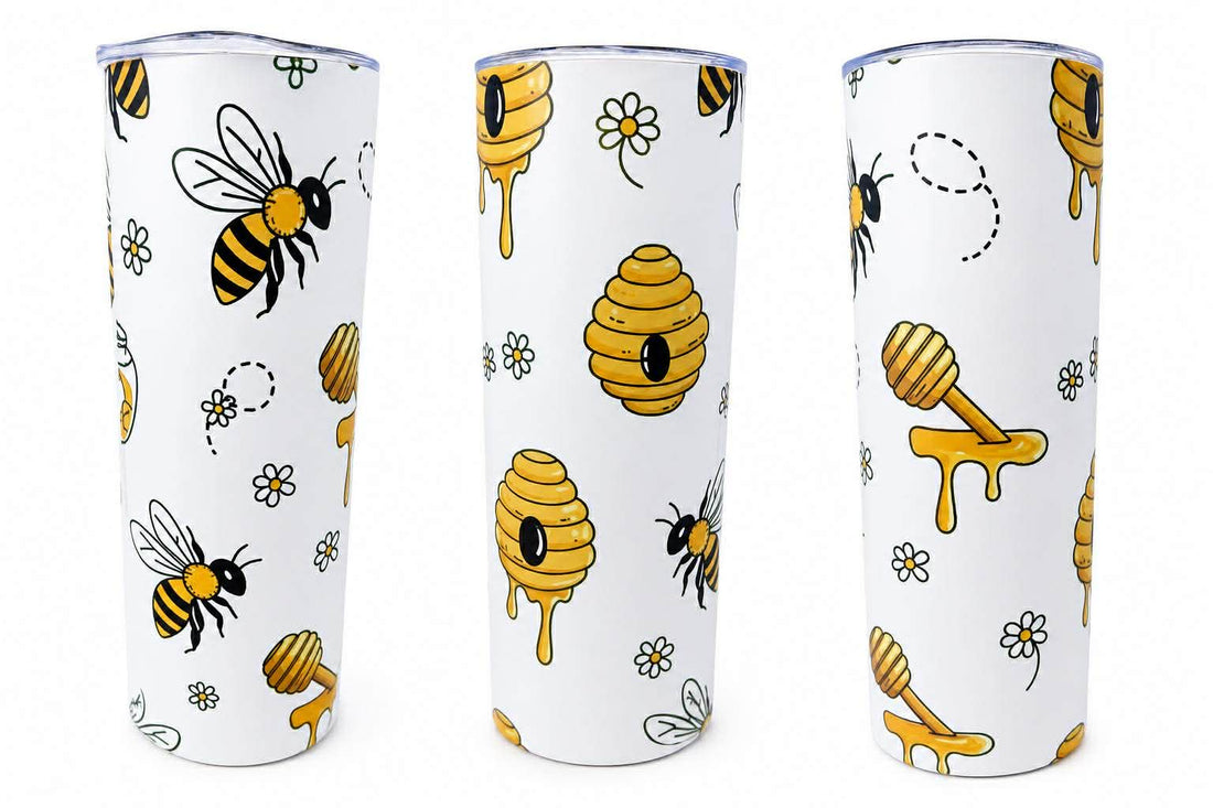 Honeybee and Hive 20oz Skinny Tumbler