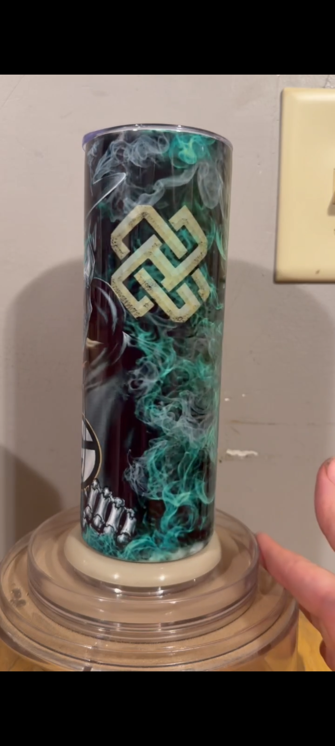 Green Bay Packers skull tumbler