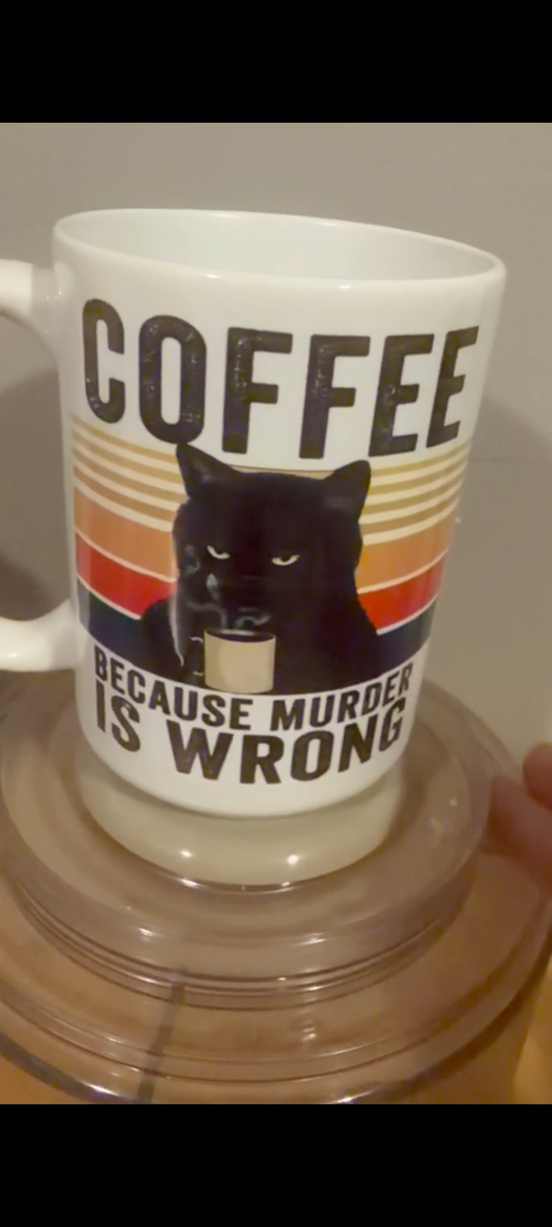 Coffee because murder is wrong coffee cup